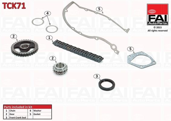 FAI AUTOPARTS pavaros grandinės komplektas TCK71